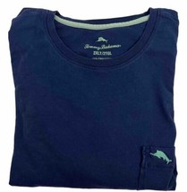 Tommy Bahama Shirt Mens 2XL Blue Knit Short Sleeve Pocket Pima Cotton T-... - £8.67 GBP