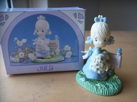 1989 Precious Moments July Miniature Monthly Figurine  - £11.09 GBP