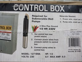 Star Water Systems 1/2 HP 230V Quick Disconnect Pump Control Box 127189A... - $69.25