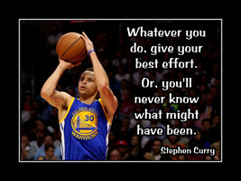 Inspirational Steph Curry Basketball Best Effort Quote Poster Print Wall Art  - £18.08 GBP+