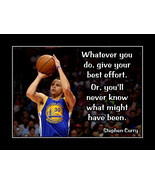 Inspirational Steph Curry Basketball Best Effort Quote Poster Print Wall... - $31.51 CAD+