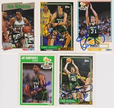 Milwaukee Bucks Signed Lot of (5) Trading Cards - Robertson, Schayes, Hu... - $9.99