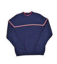 Vintage Power King Wool Sweater Mens M Blue Crewneck Blue Ribbed  Pullover - $32.03