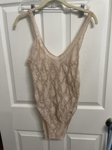 Vintage Vanity Fair Nude Sheer Sexy Bodysuit Romper Size Large Made In USA - £14.61 GBP