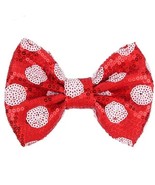 NEW Minnie Mouse Girls Red Sequin Hair Bow Clip 5 Inches - $6.56 CAD