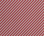 Cotton Candy Cane Striped Stripes Red White Fabric Print by Yard D407.33 - $12.95