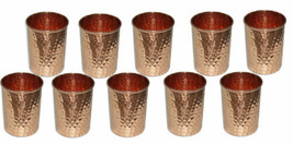 10 pcs Pure copper hammered Glass Healing Ayurvedic tableware accessories 9.5 cm - £50.62 GBP