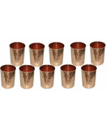 10 pcs Pure copper hammered Glass Healing Ayurvedic tableware accessorie... - $1,200.09 MXN