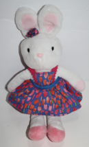 Douglas White Easter Bunny Rabbit 12&quot; Plush Soft Tulip Dress 2016 Stuffed Animal - £26.62 GBP