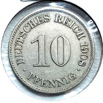 1908 A German Empire 10 Pfennig Coin - £7.00 GBP