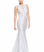 White wedding gown M (US 8 - 10) L (US 12 - 14) - £47.67 GBP