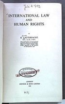 International law and human rights [Hardcover] Lauterpacht, Hersh - £268.73 GBP