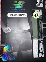 New Balance 3-Pair Mens Boxer Briefs Underwear Polyester Blend Athletic (B) ~ 4X - £17.25 GBP