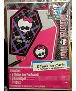 Monster High Dolls Thank You Postcards Envelopes Seals Coffin Shape Pack... - $11.99