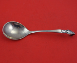Dansk Guldsmedes Sterling Silver Sugar Spoon with Leaf and Berry Handle 6&quot; - £69.28 GBP