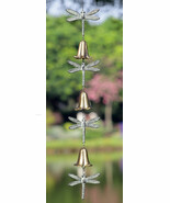 Verdi Green Cottage Garden 4 Dragonflies With Bells Aluminum Wind Chime ... - $73.99