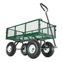 Gorilla Carts GOR400 400-lb. Steel Mesh Garden Cart with 10&quot; Tires - £95.41 GBP