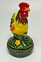 Vintage Porcelain Rooster Trinket Box U185-2 - £15.66 GBP