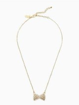 Kate Spade Sparkling Pearl Bow Mini Pendant Necklace Nwt - $34.65