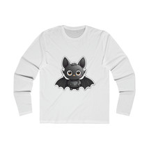 Men&#39;s Slim Fit Black Cartoon Bat Long Sleeve Crew Tee - 100% Combed Cotton - £28.51 GBP+