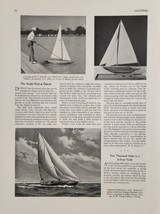 1937 Magazine Photos Article New Model Yacht Racing Pool Detroit,Michigan - $21.37