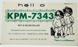 QSL Mansfield Oh KPM-7343 CB Radio Ray &amp; Helen Miller A Difference Postcard I19 - £6.98 GBP