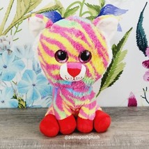 Best Made Toys Pastel Rainbow Cat Plush 11&quot;  Glitter Eyes Stuffed Animal - £7.90 GBP