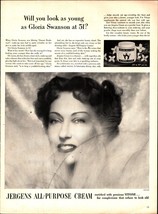 Vintage 1951 Jergens All-Purpose Cream Gloria Swanson Full Page Original... - $22.24