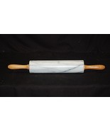 Marble Stone Rolling Pin Dough Baking Utensil Tool Wooden Turn Handles K... - £31.27 GBP