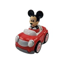 Disney Pull Back Car Mickey Mouse Hap-P-Kid Toy Push And Go Red - $3.96