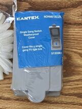 Cantex Single Gang Switch Cover Nonmetallic Weatherproof Gray #5133361 - $2.94