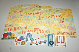 Karen Foster Backyard Exploring Scrapbook Paper Set + Stickers 12x12 - £3.15 GBP