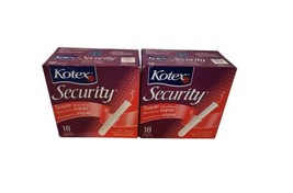 Lot x 2 Kotex Security Tampons Super Unscented 18, Discontinued - £61.92 GBP