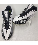 Under Armour Football Molded Cleats Shoes Black White Men&#39;s SIZE 9.5 - €18,68 EUR