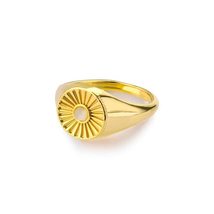Sun Rings for Women Gold Silver Color Vintage Geometry Opal Ring Trend J... - £19.66 GBP