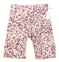Calvin Klein Women&#39;s S Brown Leopard Print High Waist Tight Shorts Stretch - $38.60