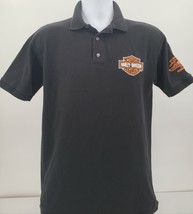 Harley Davidson &#39;Stormy Hill Clermont FL&#39; Black Men&#39;s Polo Shirt Size Me... - £32.30 GBP