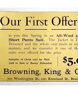 Browning King And Co Clothing Boston 1894 Advertisement Victorian Fashio... - £11.78 GBP
