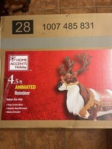 Home Accents Holiday 4.5 Ft. Animated Reindeer Christmas Animatronic Decor New - £331.79 GBP