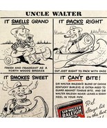 Sir Walter Raleigh Pipe Tobacco 1953 Advertisement Uncle Walter Smoking ... - $29.99