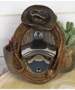 Country Rustic Western Cowboy Hat With Lasso Braided Ropes Beer Bottle O... - $32.58 CAD