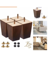 Versatile Replacement Furniture Legs - 4 Inch Wood Set of 4 for Various ... - $298.78 MXN