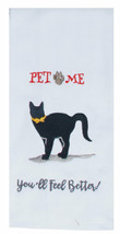 KAY DEE DESIGNS &quot;Pet Me&quot; Cat R7342 Dual Purpose Terry Towel~16&quot;x26″~Embroidered~ - £7.74 GBP