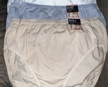 BALI ~ 3-Pair Womens Hi-Cut  Underwear Panties Cotton Blend Full Cut ~ 3... - £18.00 GBP