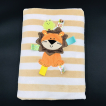 Taggies Lion Baby Blanket Stipe Sensory Ribbons Lovey - £23.97 GBP