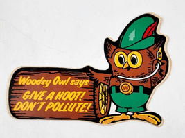 Woodsy The Owl Give A Hoot Don&#39;t Pollute! Stickers Camping Outdoors Litt... - £7.19 GBP