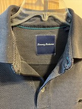 Tommy Bahama Men’s Large Gray Modal Blend Casual Preppy Short Sleeve Polo Shirt - £10.22 GBP