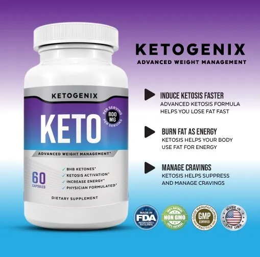 Ketogenix Keto Pills 360 Slim Advanced Weight Loss Diet Keto Burn VIP 800mg - $25.98
