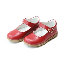 L&#39;amour Des Pieds girls&#39; chloe scalloped mary jane shoes in Red - £33.97 GBP