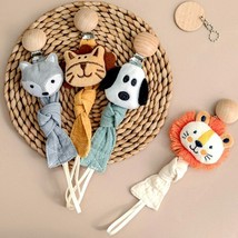 1pc Baby Dummy Pacifier Chain Clip Cotton Cloth Plush Dolls Animal  cute toy - £10.21 GBP